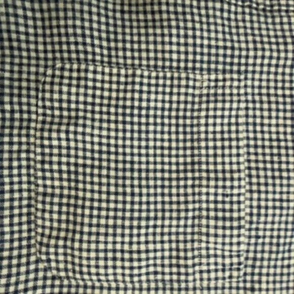 Brooks Brothers Regent Fit 100% Linen Gingham Shirt – Navy & White – Size XXL - Picture 6 of 12